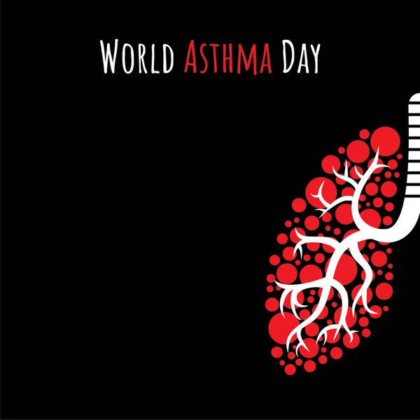 Ilustração Vetorial Sobre Tema Dia Mundial Asma — Vetor de Stock
