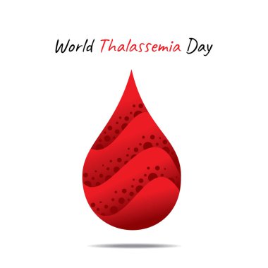 Thalassemia Günü teması üzerine vektör illüstrasyonu
