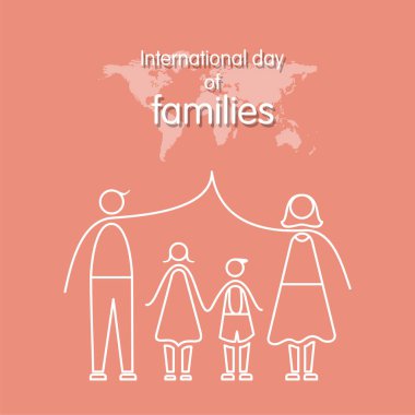 international day of families day illustration vector design clipart