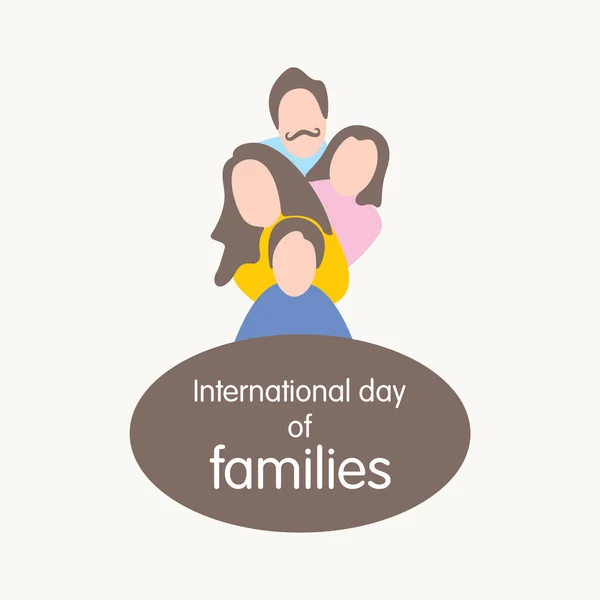 Día Internacional Las Familias Día Ilustración Vector Diseño — Vector de stock
