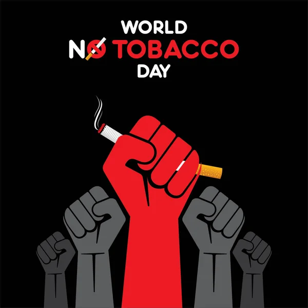 Vektör Illüstrasyon Dünyası Tütün Günü Yok Mayıs Kutlanıyor — Stok Vektör