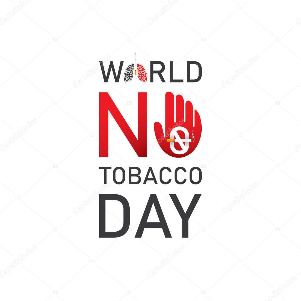 vector illustration world no tobacco day, which is celebrate on 31 may