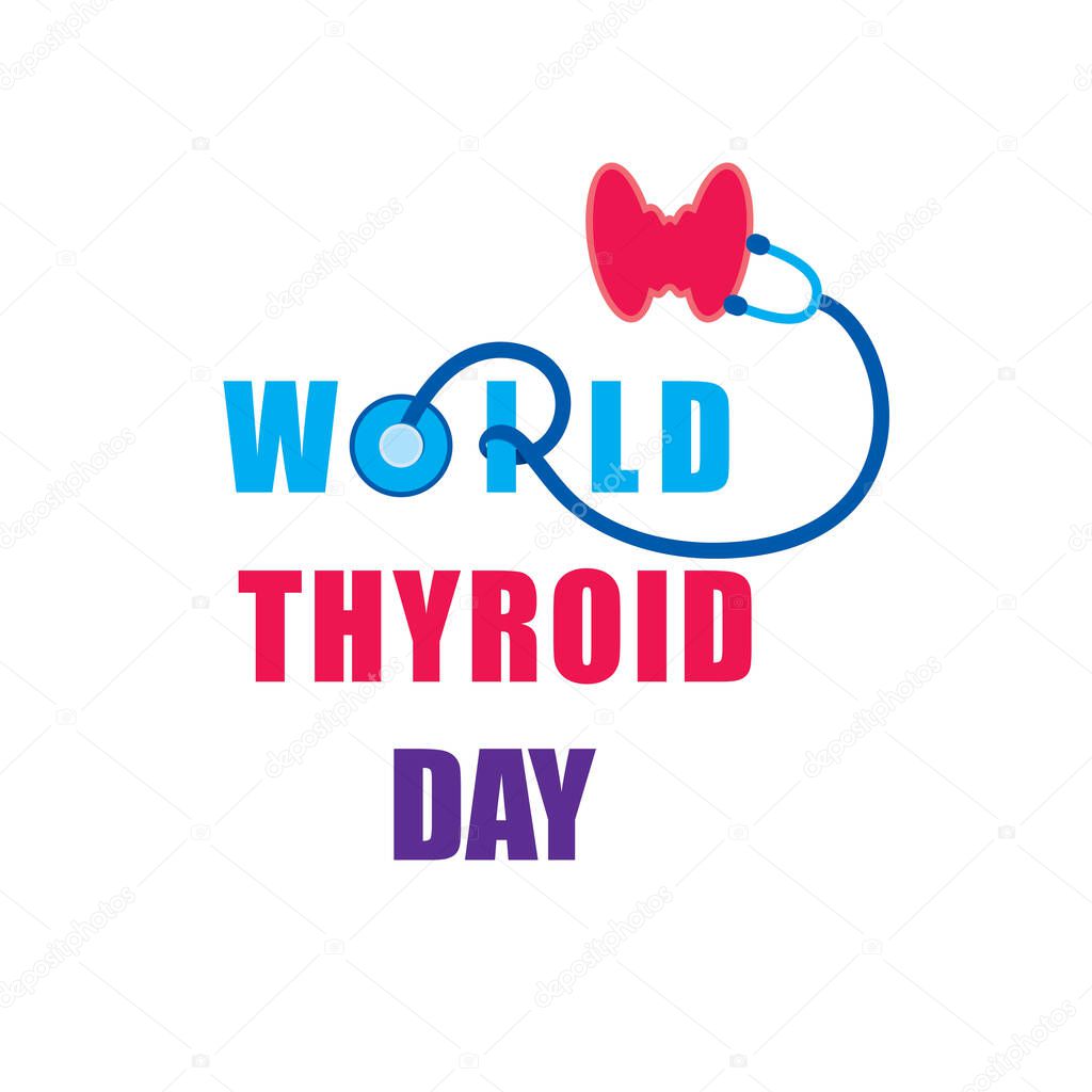 Vector illustration for World Thyroid Day banner or poster design