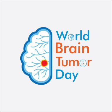 World Brain Tumor Day Vector Illustration. use for greeting card, poster and banner. clipart