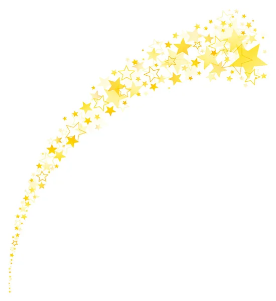 Queue Incurvée Faite Grandes Petites Étoiles — Image vectorielle