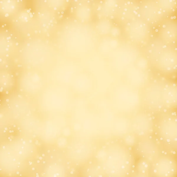 Fondo Brillante Bokeh Navidad Copos Nieve Oro Blanco — Vector de stock