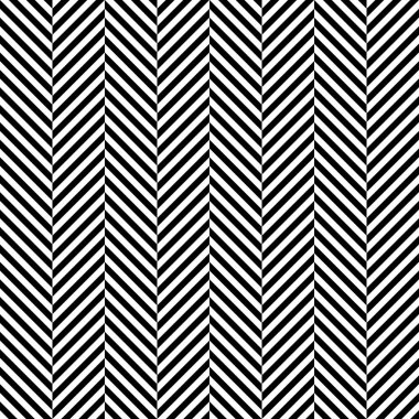 Büyük, pürüzsüz desenli Herringbone Siyah ve Beyaz