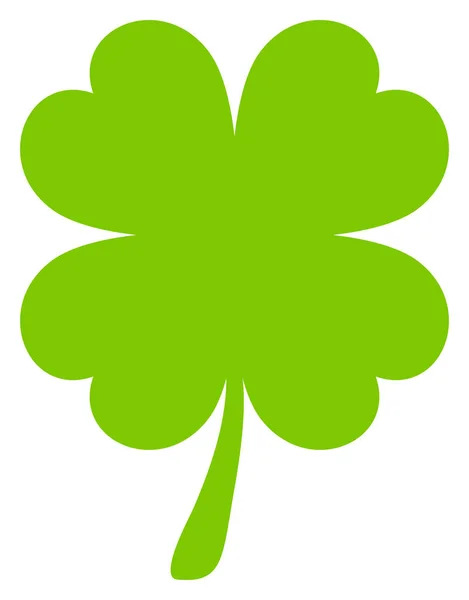 Einzelne Grafik Shamrock Vier Blätter Hellgrün lizenzfreie Stockvektoren