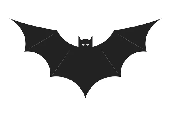 Ícone de morcego ou símbolo de vampiro. Parafernália de Halloween . — Vetor de Stock