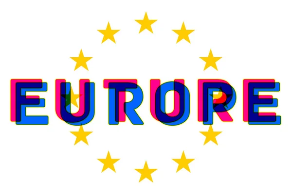 Il futuro è l'Europa. Logo anti Brexit . — Vettoriale Stock