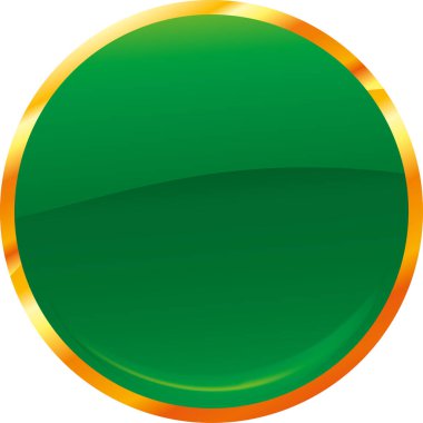 Yeşil parlak ve temiz kristal, yeşil rozetli..