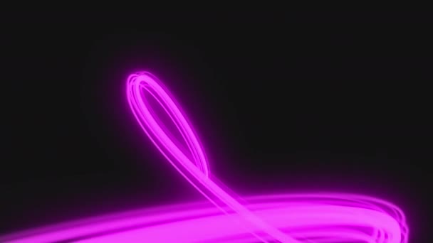 Beau flux violet abstrait qui coule sans couture. Animation 3D en boucle du vol de flux de données futuriste numérique. Coup de Lumière. Concept numérique et technologique. 4k Ultra HD 3840x2160 — Video