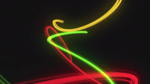 Beautiful Colored Abstract Streams Seamless. Futuristic Digital Data Trails Flowing Looped 3d Animation. Strokes of Light. Digital and Technology Concept. 4k Ultra HD 3840x2160 — Stock Video