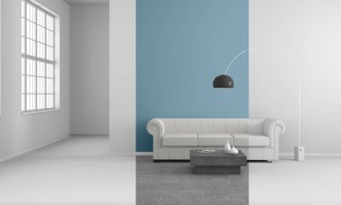 kanepe ile modern oturma odası - İllüstrasyon