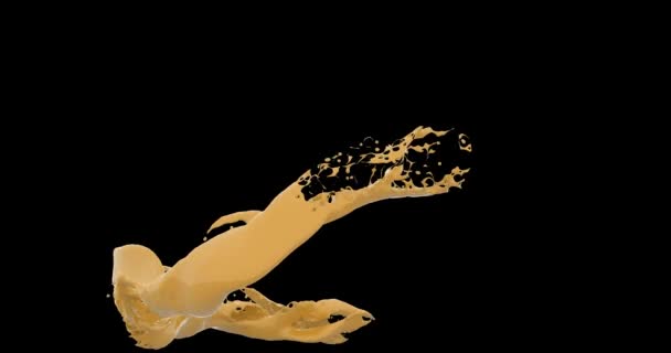 flux liquide abstrait de couleur isolée sous forme de vortex avec des bulbes - rendu 3D 