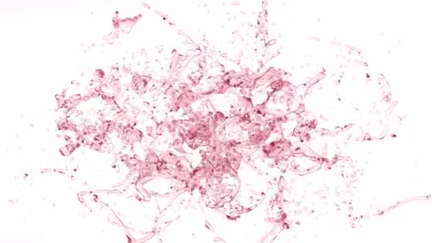 Flujo Agua Clara Aislado Abstracto Con Burbujas Animación Vórtice Representación — Vídeo de stock