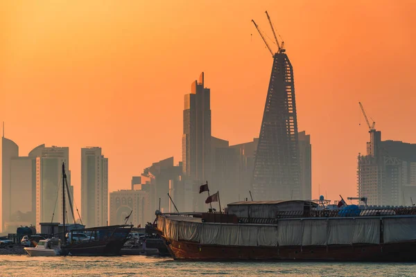 Horizonte de Doha — Foto de Stock