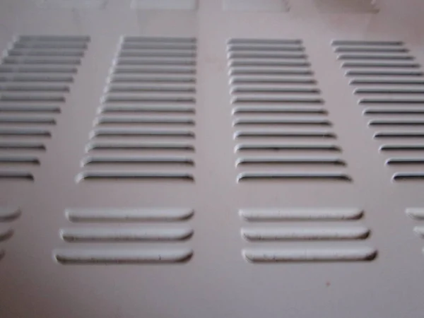 Narrow Ventilation Slots White Surface Microwave — Stock Photo, Image