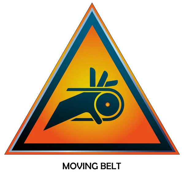 Символ Опасности Движущийся Пояс — стоковое фото