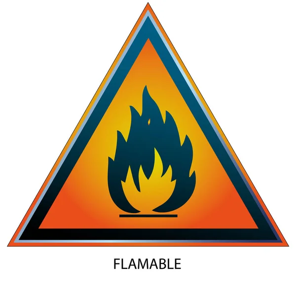 Символ Опасности Легковоспламеняемая Опасность — стоковое фото