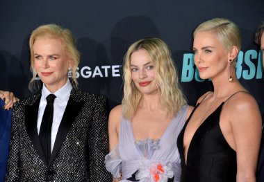 Los Angeles, Usa. 11 Aralık 2019: Nicole Kidman, Margot Robbie & Charlize Theron Regency Village Theatre 'da 