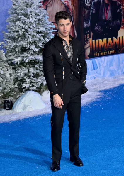 Los Angeles Usa Prosince 2019 Nick Jonas Světové Premiéře Jumanji — Stock fotografie