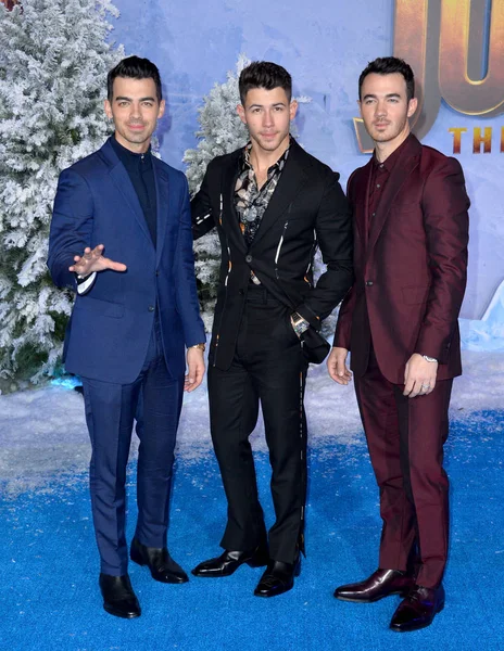 Los Ángeles Diciembre 2019 Joe Jonas Nick Jonas Kevin Jonas —  Fotos de Stock