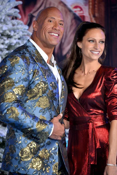 Los Angeles Usa Prosince 2019 Dwayne Johnson Lauren Hashian Světové — Stock fotografie