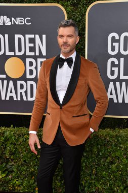 Los Angeles, Usa. Ocak 06, 2020: A.J. Gibson, Beverly Hilton Oteli 'ndeki 2020 Altın Küre Ödülleri' ne geliyor.