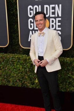 Los Angeles, Usa. Andrew Scott, Beverly Hilton Oteli 'ndeki 2020 Altın Küre Ödülleri' ne geliyor.