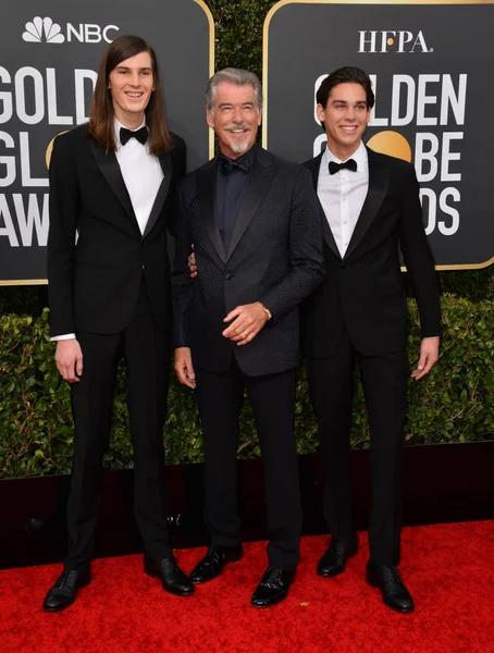 Los Ángeles Enero 2020 Paris Brosnan Pierce Brosnan Dylan Brosnan —  Fotos de Stock