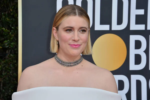 Los Angeles Usa January 2020 Greta Gerwig Arriving 2020 Golden — Stock Photo, Image