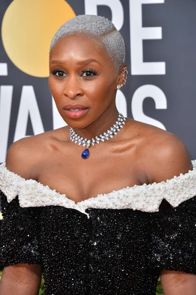 Los Angeles Usa January 2020 Cynthia Erivo Arriving 2020 Golden — Stock Photo, Image