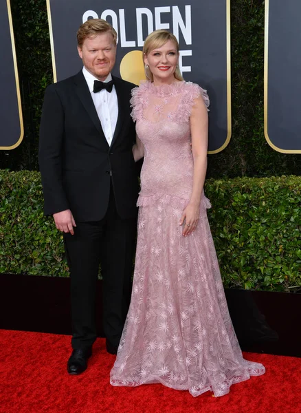 Los Angeles Usa Januari 2020 Kirsten Dunst Jesse Plemons Anländer — Stockfoto