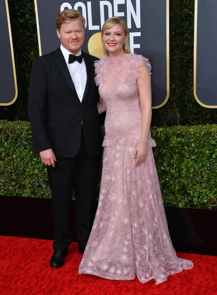 Los Angeles Eua Janeiro 2020 Kirsten Dunst Jesse Plemons Chegam — Fotografia de Stock