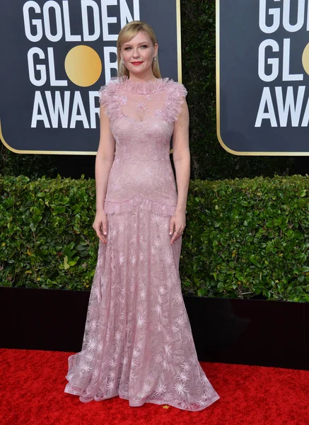 Los Ángeles Enero 2020 Kirsten Dunst Llega Los Premios Globo — Foto de Stock