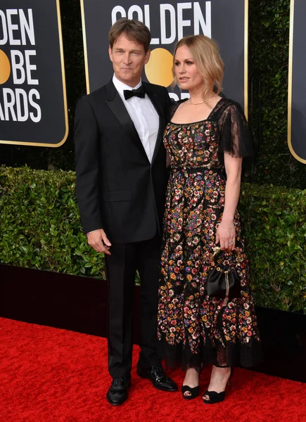 Los Angeles Usa January 2020 Anna Paquin Stephen Moyer Arriving — Stock Photo, Image