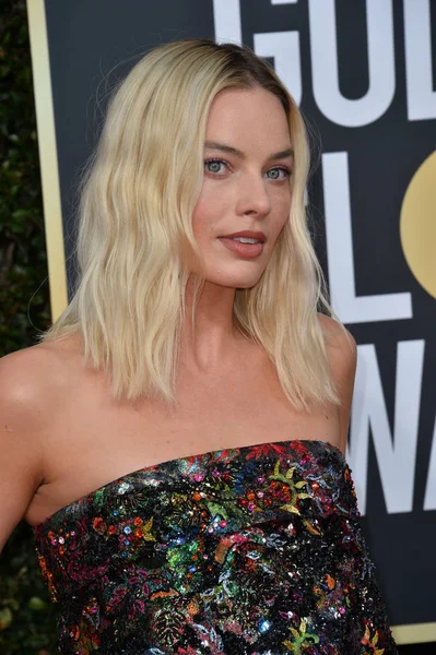 Los Angeles Usa Gennaio 2020 Margot Robbie Arriva Golden Globe — Foto Stock