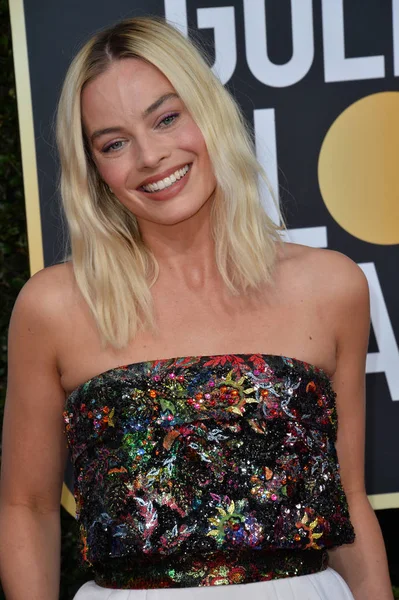 Los Angeles Usa Gennaio 2020 Margot Robbie Arriva Golden Globe — Foto Stock