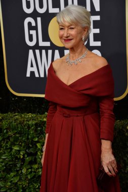 Los Angeles, Usa. Ocak 06, 2020: Dame Helen Mirren, Beverly Hilton Oteli 'ndeki 2020 Altın Küre Ödülleri' ne geliyor.