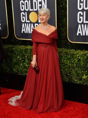 Los Angeles, Usa. Ocak 06, 2020: Dame Helen Mirren, Beverly Hilton Oteli 'ndeki 2020 Altın Küre Ödülleri' ne geliyor.