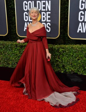 Los Angeles, Usa. Ocak 06, 2020: Dame Helen Mirren, Beverly Hilton Oteli 'ndeki 2020 Altın Küre Ödülleri' ne geliyor.