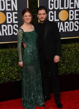 Los Angeles, Usa. 06 Ocak 2020: Rose Leslie & Kit Harington, Beverly Hilton Oteli 'ndeki 2020 Altın Küre Ödülleri' ne ulaştı.