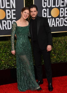 Los Angeles, Usa. 06 Ocak 2020: Rose Leslie & Kit Harington, Beverly Hilton Oteli 'ndeki 2020 Altın Küre Ödülleri' ne ulaştı.
