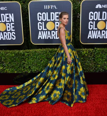 Los Angeles, Usa. Ocak 06, 2020: Taylor Swift, Beverly Hilton Oteli 'ndeki 2020 Altın Küre Ödülleri' ne geliyor.