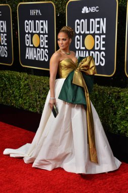Los Angeles, Usa. Ocak 06, 2020: Jennifer Lopez Beverly Hilton Oteli 'ndeki 2020 Altın Küre Ödülleri' ne geliyor.
