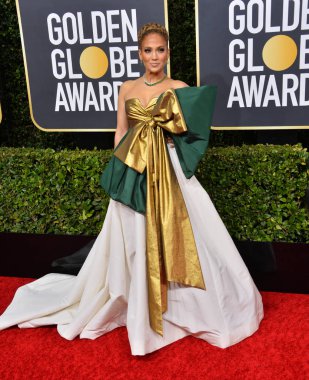 Los Angeles, Usa. Ocak 06, 2020: Jennifer Lopez Beverly Hilton Oteli 'ndeki 2020 Altın Küre Ödülleri' ne geliyor.