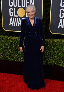 Los Angeles, Usa. Ocak 06, 2020: Glenn Close, Beverly Hilton Oteli 'ndeki 2020 Altın Küre Ödülleri' ne ulaştı.