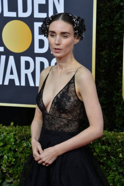 Los Angeles, Usa. Ocak 06, 2020: Rooney Mara, Beverly Hilton Otel 'deki 2020 Altın Küre Ödülleri' ne geliyor.