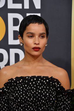 Los Angeles, Usa. Ocak 06, 2020: Zoe Kravitz, Beverly Hilton Oteli 'ndeki 2020 Altın Küre Ödülleri' ne geliyor.